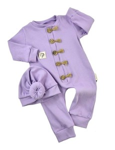 POPSHOPS BABY 706PS Kız Bebek Şapkalı Lila Tulum