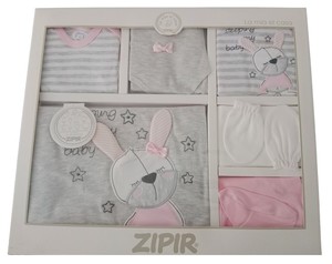 ZIPIR BABY 544ZP Bebek Uyuyan Tavşan Onlu Zıbın Set