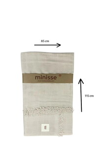 MİNİSSE 4831B Unisex Bej Müslin Battaniye