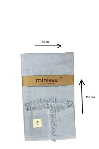 MİNİSSE 4831M Unisex Mavi Müslin Battaniye