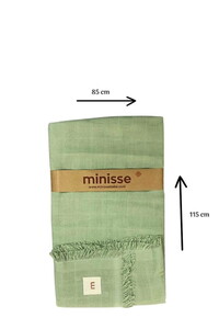 MİNİSSE 4831Y Unisex Yeşil Müslin Battaniye