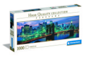 CLEMENTONİ 39434 Yetişkin Panorama Puzzle New York Brooklyn Bridge (1000 Parça)