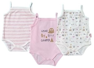 BABYDOLA 13040 Kız Bebek Üçlü Desenli Pembe Body Set