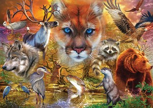  ONUR PUZZLE T107-8 North American Animals 1000 Pcs Puzzle