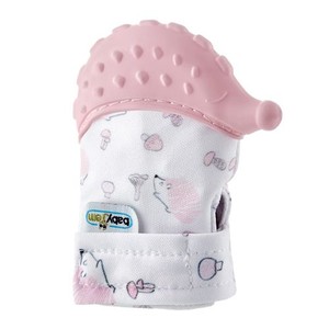 BMB Babyjem ART-612 Bebek Diş Kaşıyıcılı Pembe Kirpi Eldiven