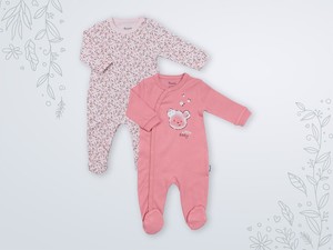 MİNİWORLD BABY 16873 Kız Bebek Little Baby Gül Pembe İkili Tulum