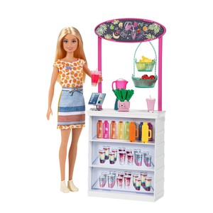 MATTEL GRN75 Sarışın Bebekli Smoothie Bar Oyun Seti