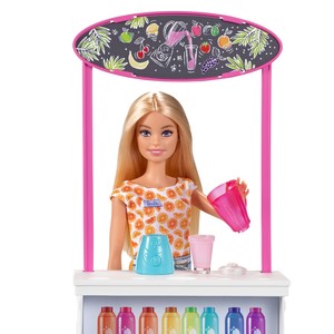  MATTEL GRN75 Sarışın Bebekli Smoothie Bar Oyun Seti