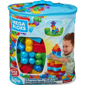 MATTEL CYP67 Mega Bloks First Builders 60'lı Blok Torbaları (Mavi)