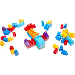  MATTEL CYP67 Mega Bloks First Builders 60'lı Blok Torbaları (Mavi)