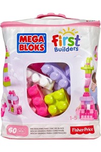 MATTEL CYP67 Mega Bloks First Builders 60'lı Blok Torbaları (Pembe)