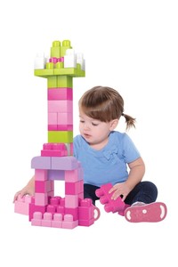  MATTEL CYP67 Mega Bloks First Builders 60'lı Blok Torbaları (Pembe)