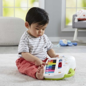  MATTEL GTW20 Fisher-Price Eğlen ve Öğren Işıklı ve Eğlenceli Oyuncak Piyano, Türkçe, Işıklar, Gerçek Müzik Notaları ve Eğitici Ş